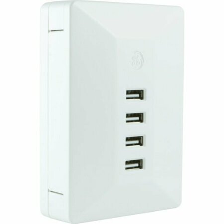 GE CURRENT GE USB Charger, 0.5 A, 120 V, 4 -Outlet, White 31712